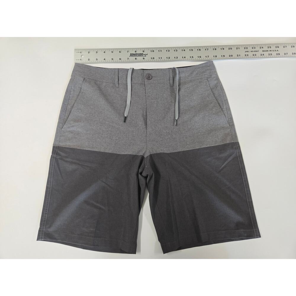 Valor Collective Hybrid Board Shorts Gray Colorblock Mens 34